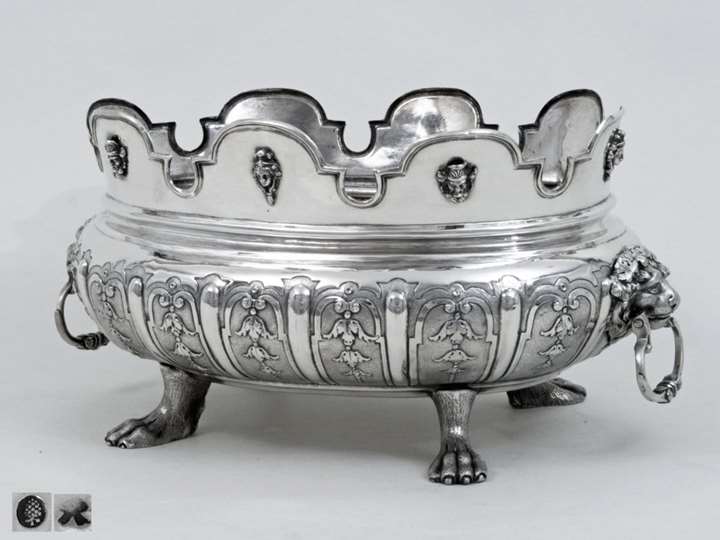 Silver German Monteith Bowl with Régence Ornaments